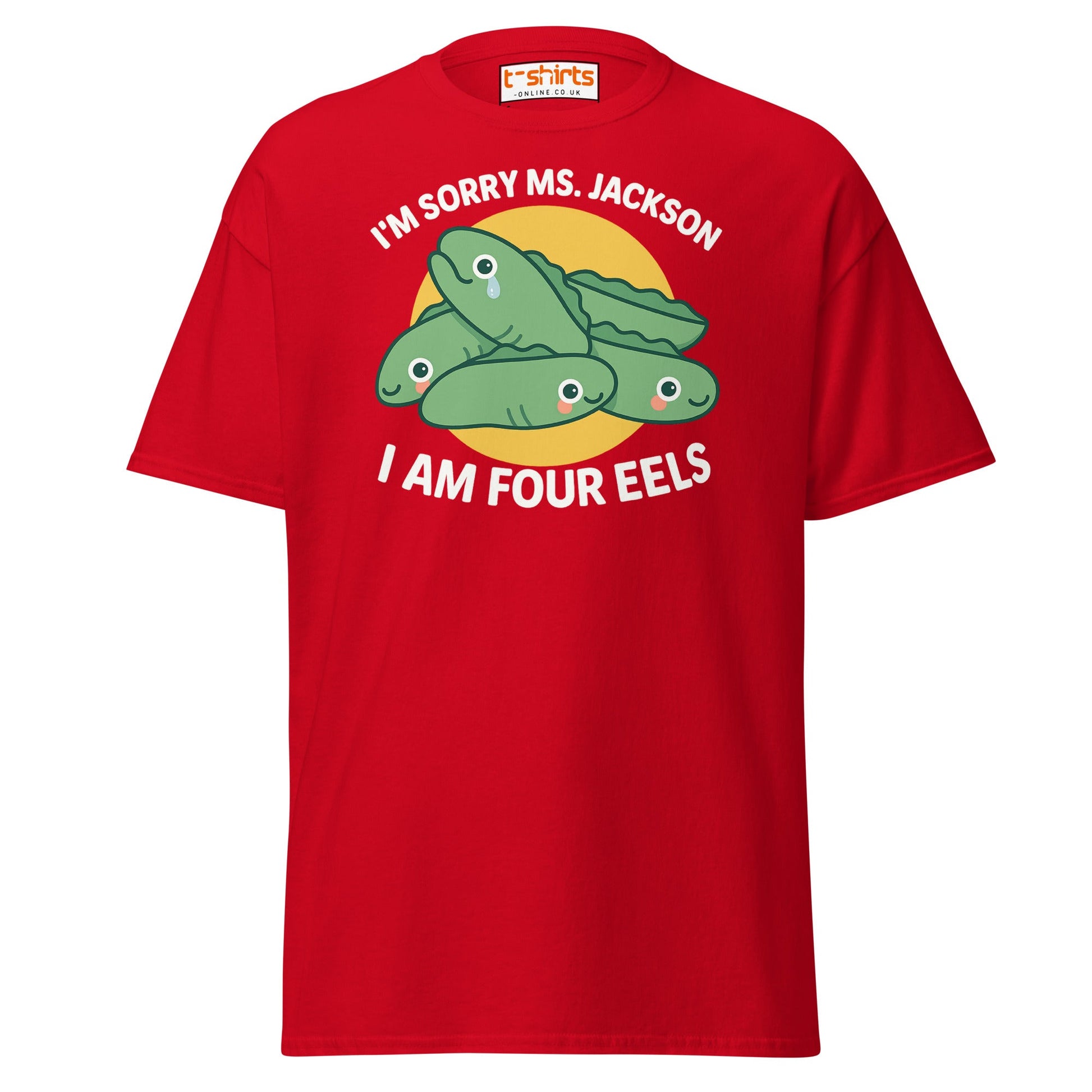 I Am Four Eels T-Shirt – Funny Ms. Jackson Pun Tee - Red - T-Shirts Online