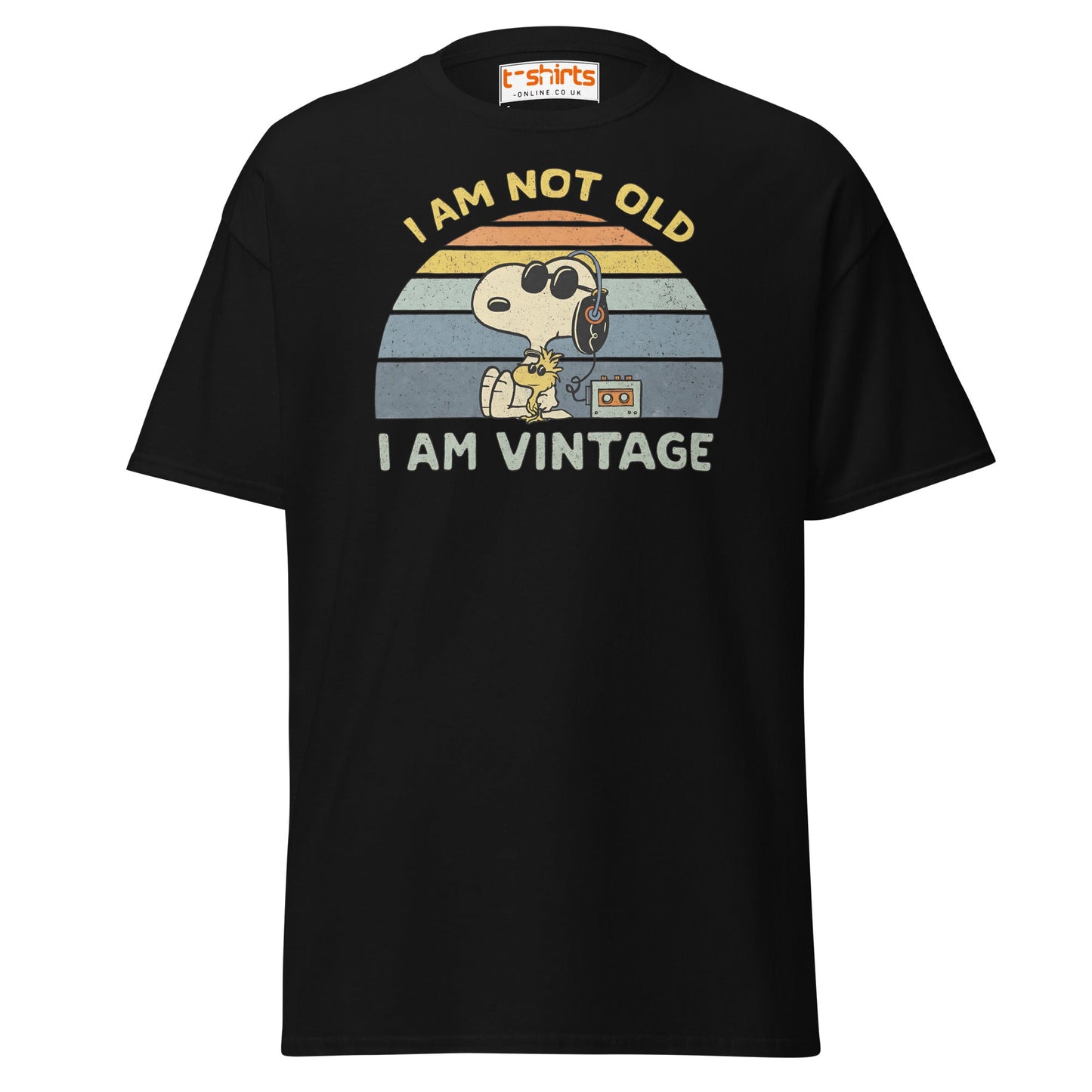 I Am Not Old I Am Vintage T-Shirt – Retro Funny Tee - Black - T-Shirts Online