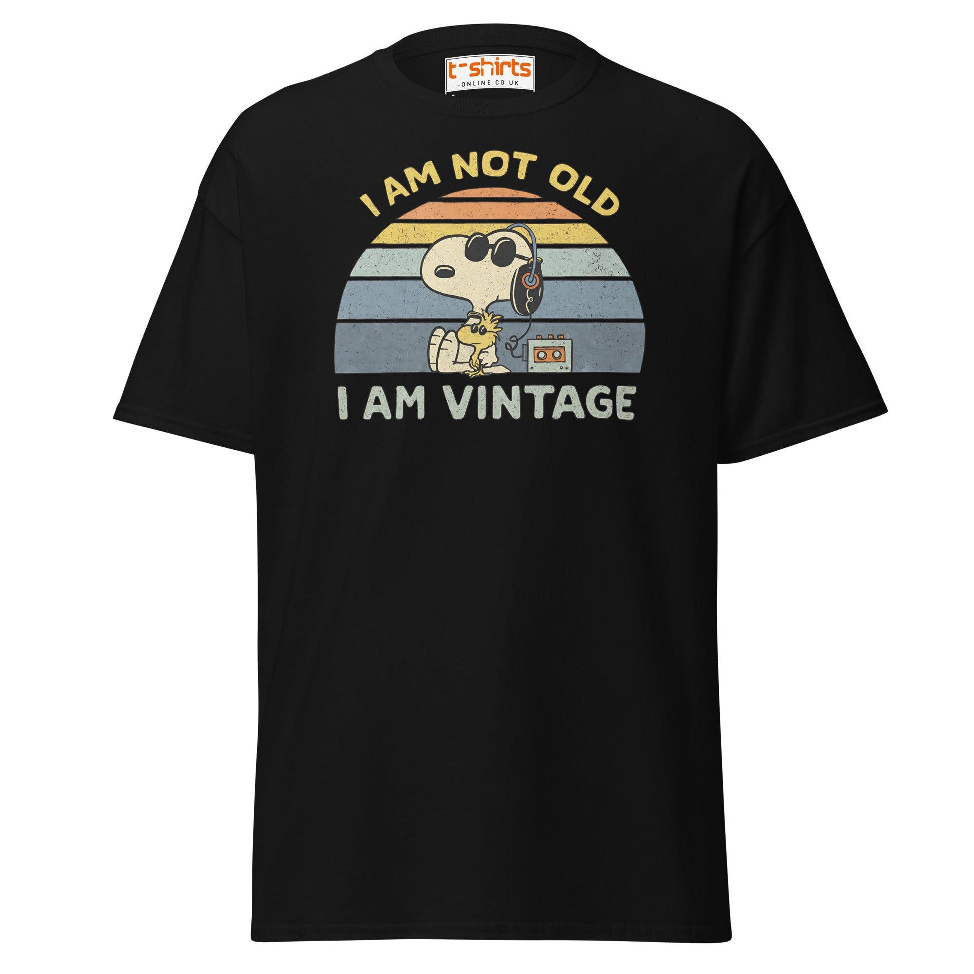 I Am Not Old I Am Vintage T-Shirt – Retro Funny Tee - Black - T-Shirts Online