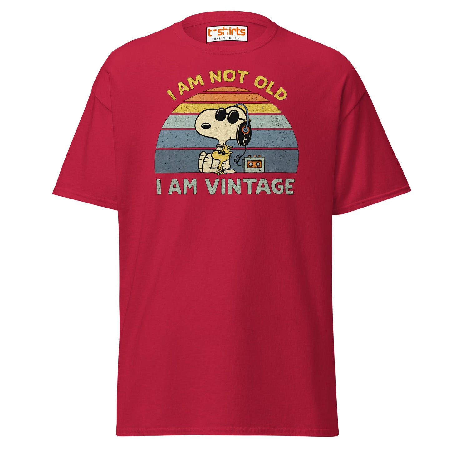 I Am Not Old I Am Vintage T-Shirt – Retro Funny Tee - Cardinal - T-Shirts Online