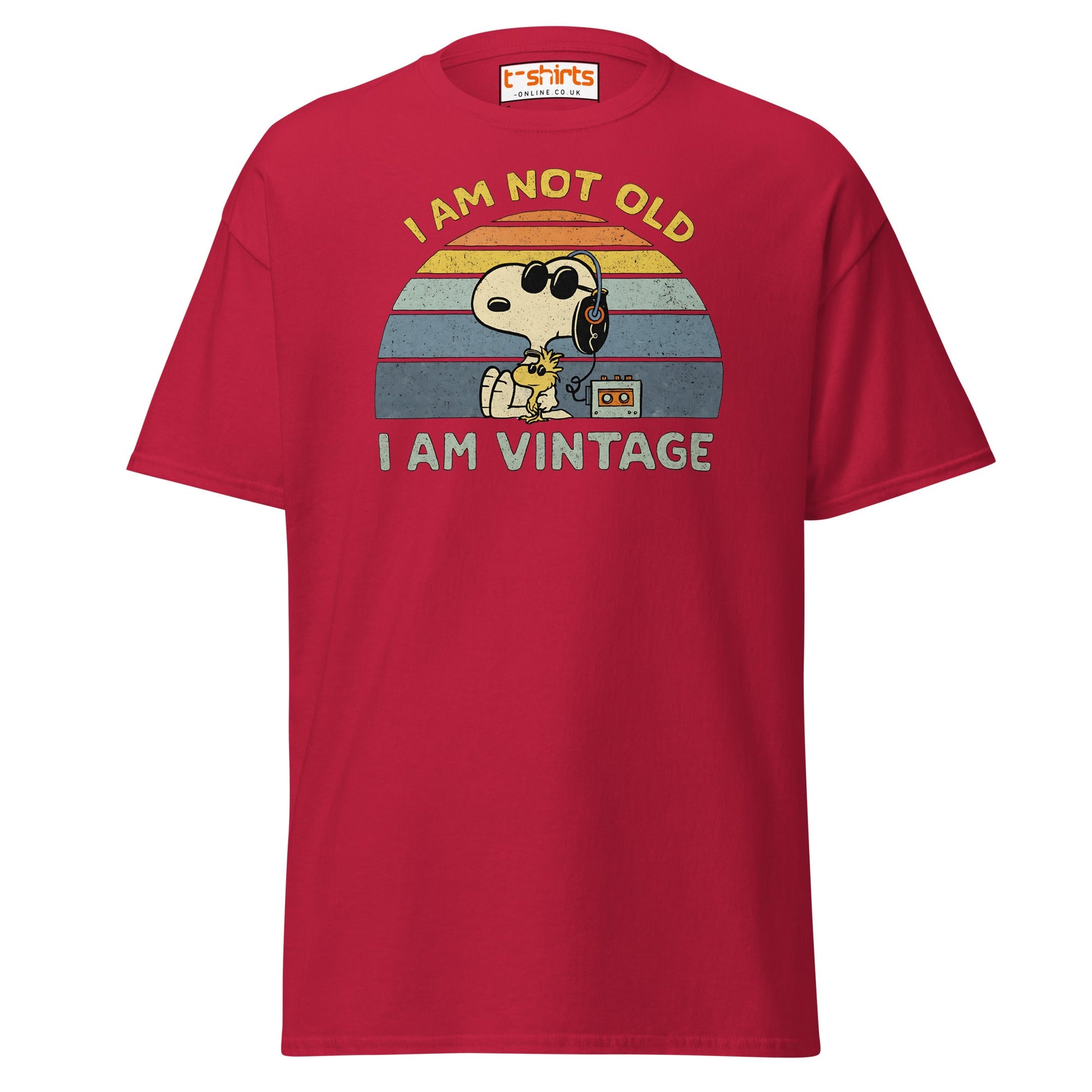 I Am Not Old I Am Vintage T-Shirt – Retro Funny Tee - Cardinal - T-Shirts Online