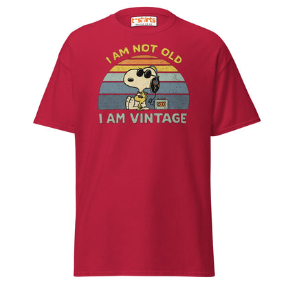 I Am Not Old I Am Vintage T-Shirt – Retro Funny Tee - Cardinal - T-Shirts Online