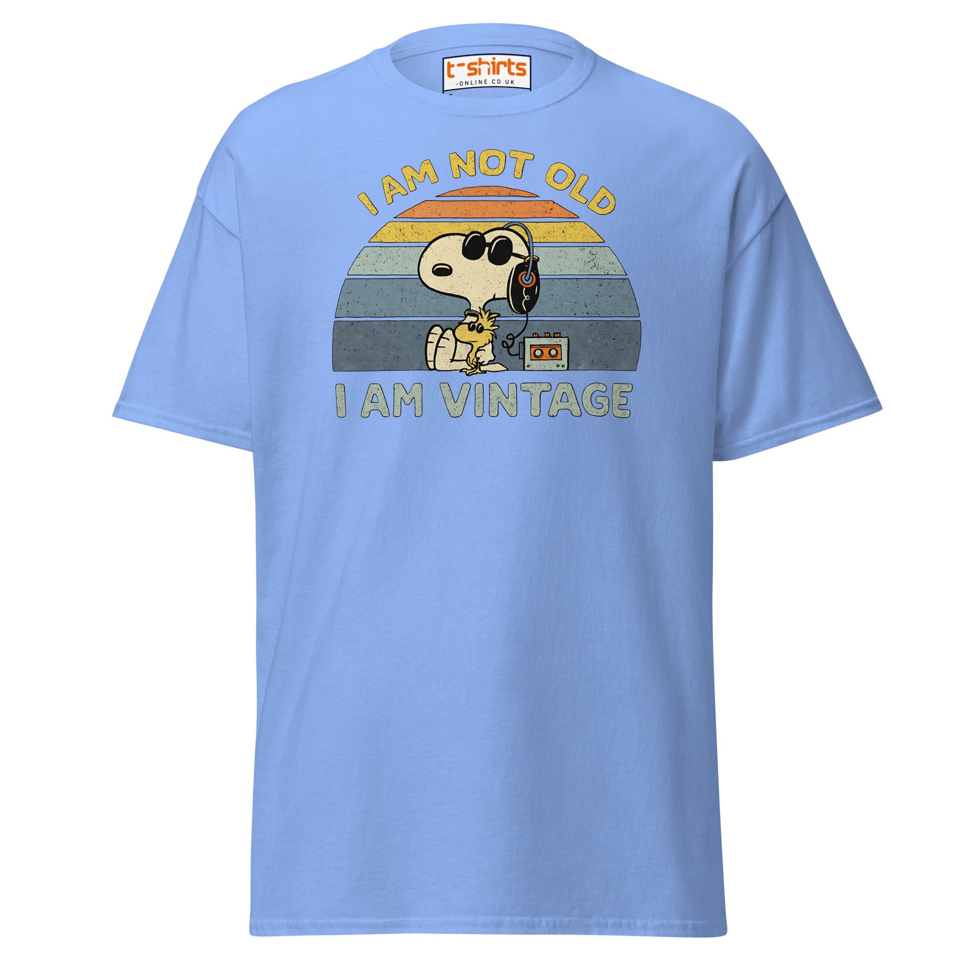 I Am Not Old I Am Vintage T-Shirt – Retro Funny Tee - Carolina Blue - T-Shirts Online