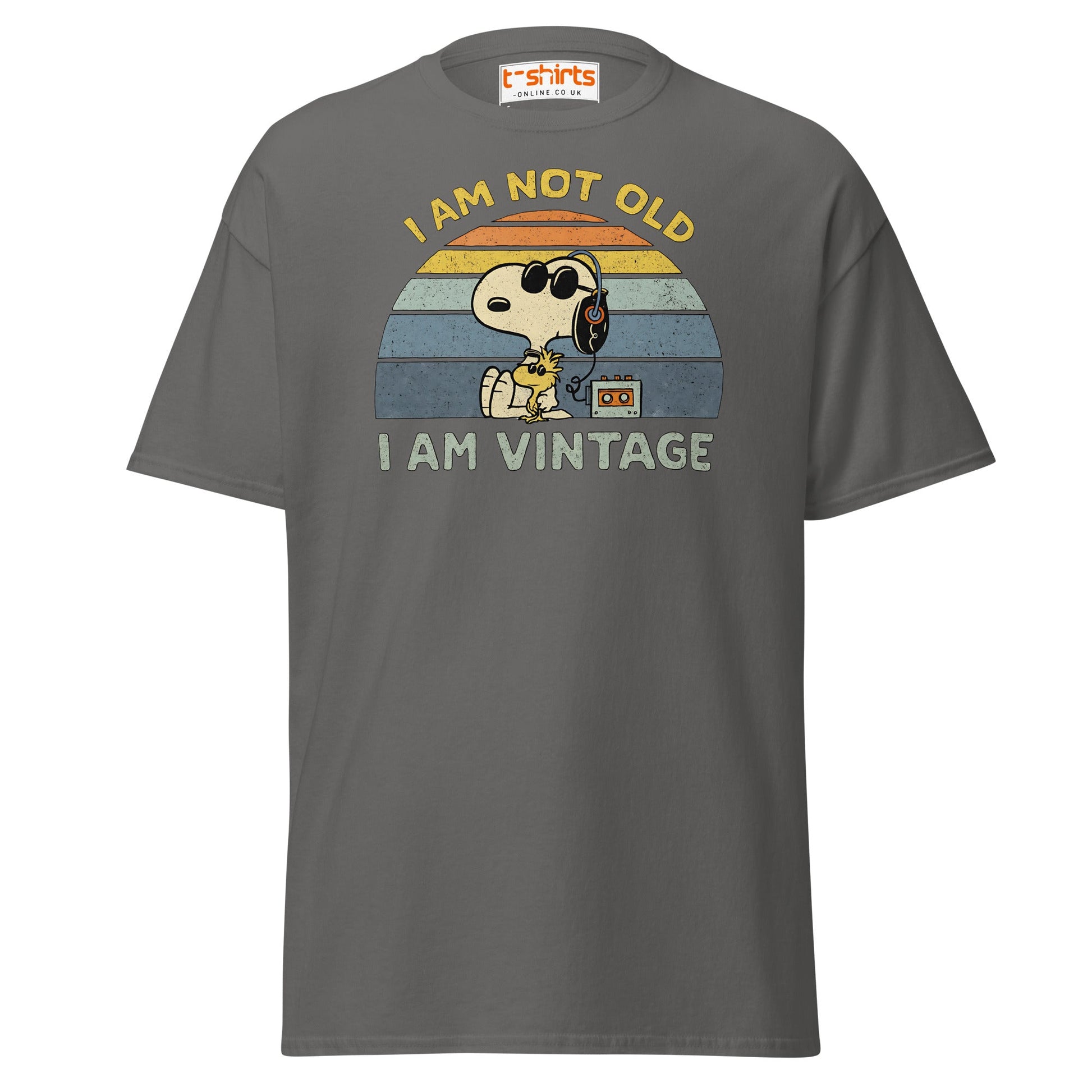 I Am Not Old I Am Vintage T-Shirt – Retro Funny Tee - Charcoal - T-Shirts Online