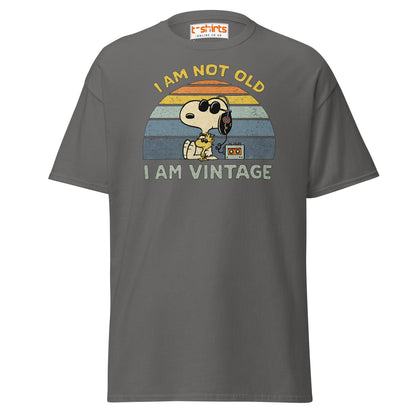 I Am Not Old I Am Vintage T-Shirt – Retro Funny Tee - Charcoal - T-Shirts Online