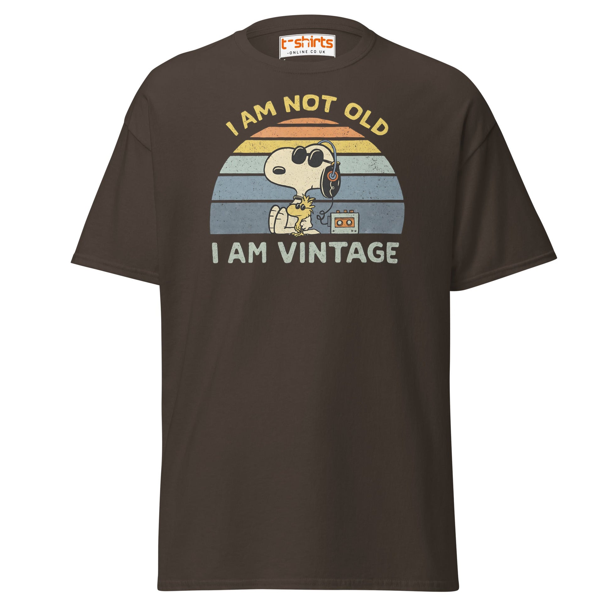 I Am Not Old I Am Vintage T-Shirt – Retro Funny Tee - Dark Chocolate - T-Shirts Online
