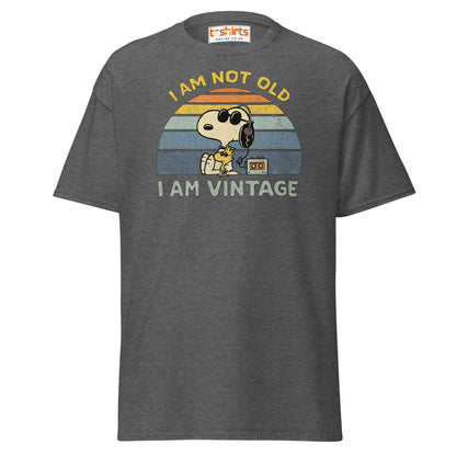 I Am Not Old I Am Vintage T-Shirt – Retro Funny Tee - Dark Heather - T-Shirts Online