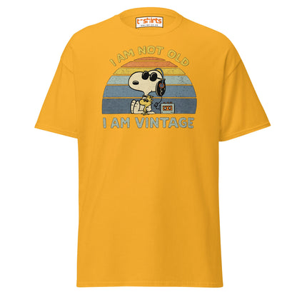 I Am Not Old I Am Vintage T-Shirt – Retro Funny Tee - Gold - T-Shirts Online