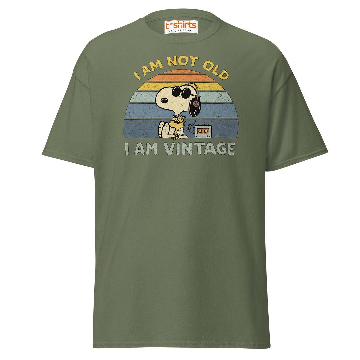 I Am Not Old I Am Vintage T-Shirt – Retro Funny Tee - Military Green - T-Shirts Online