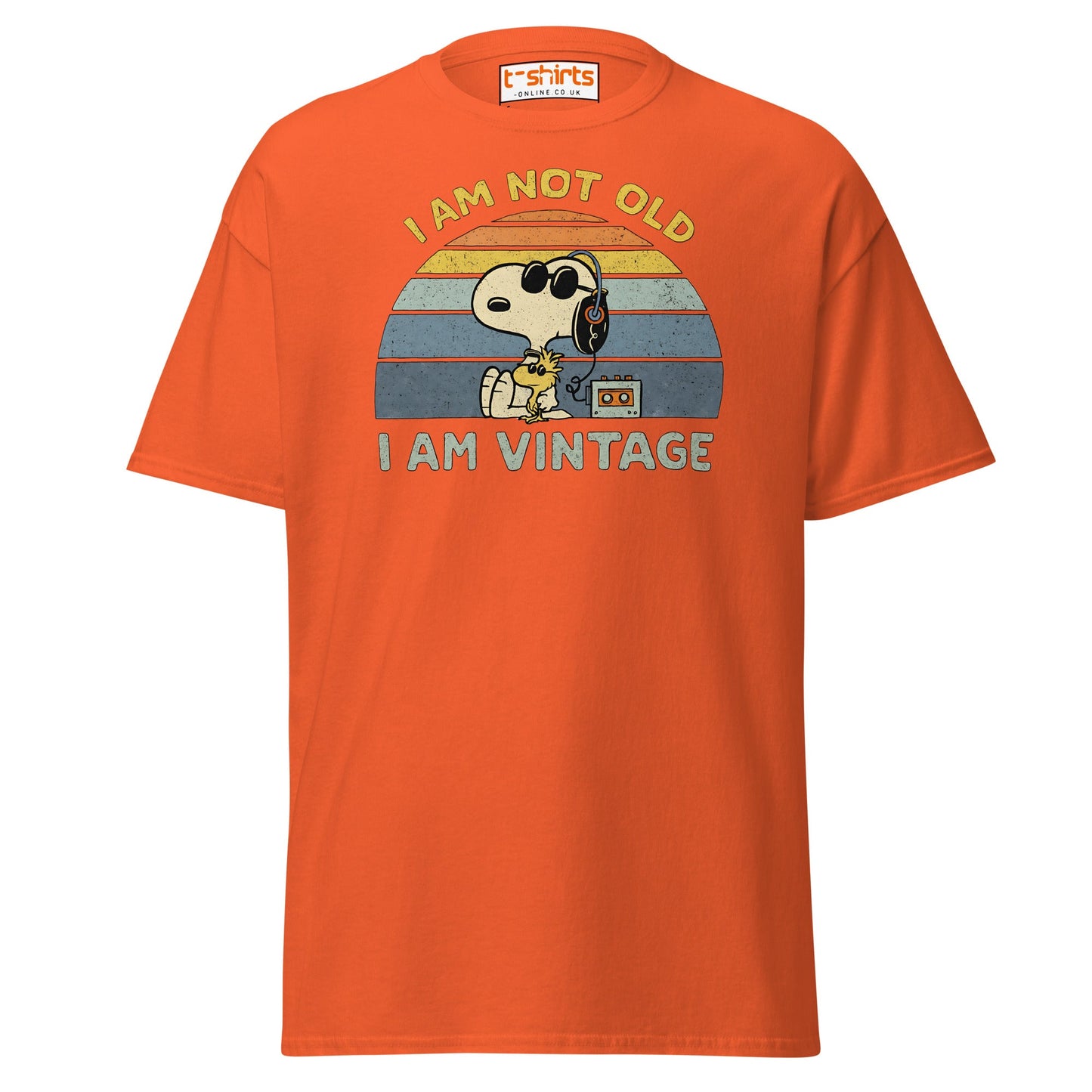 I Am Not Old I Am Vintage T-Shirt – Retro Funny Tee - Orange - T-Shirts Online
