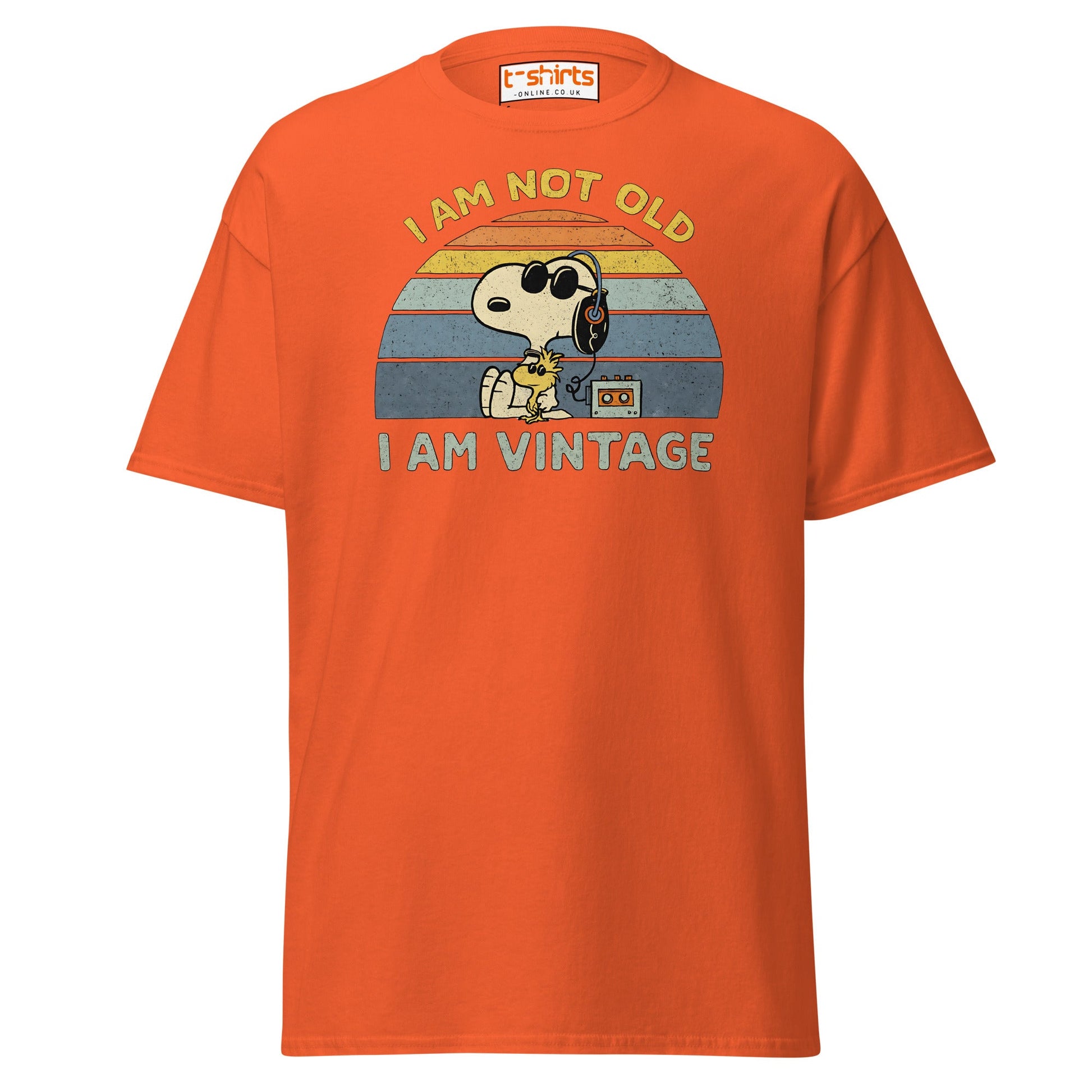 I Am Not Old I Am Vintage T-Shirt – Retro Funny Tee - Orange - T-Shirts Online