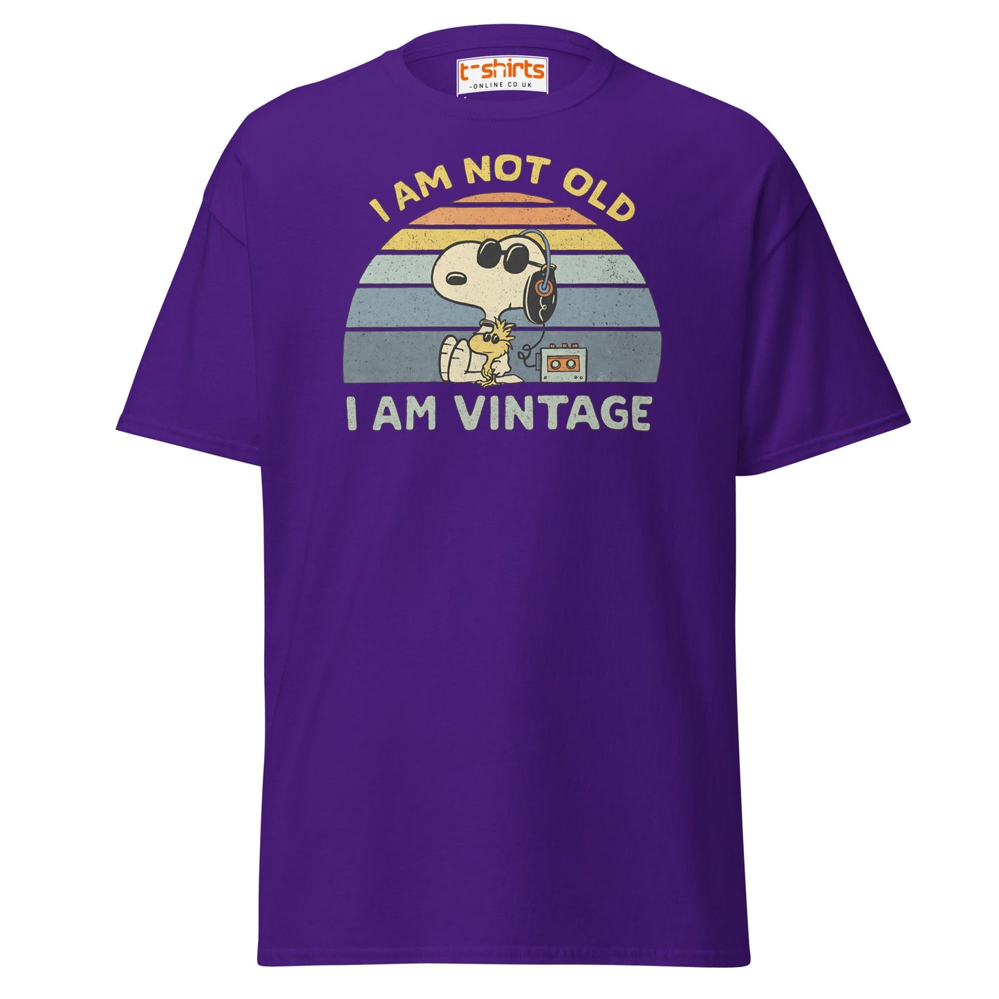 I Am Not Old I Am Vintage T-Shirt – Retro Funny Tee - Purple - T-Shirts Online