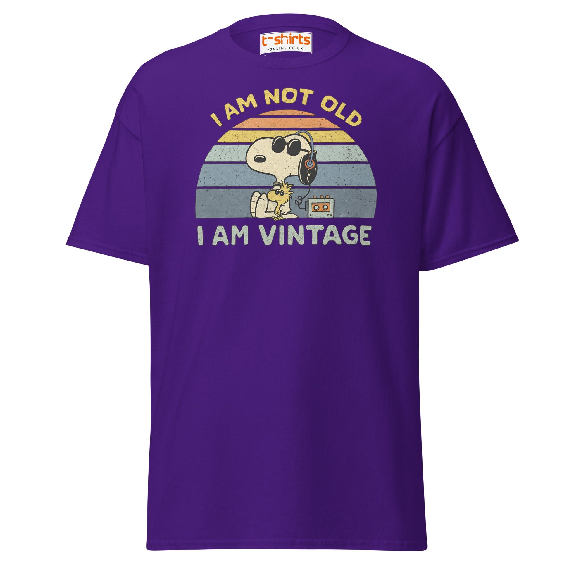 I Am Not Old I Am Vintage T-Shirt – Retro Funny Tee - Purple - T-Shirts Online