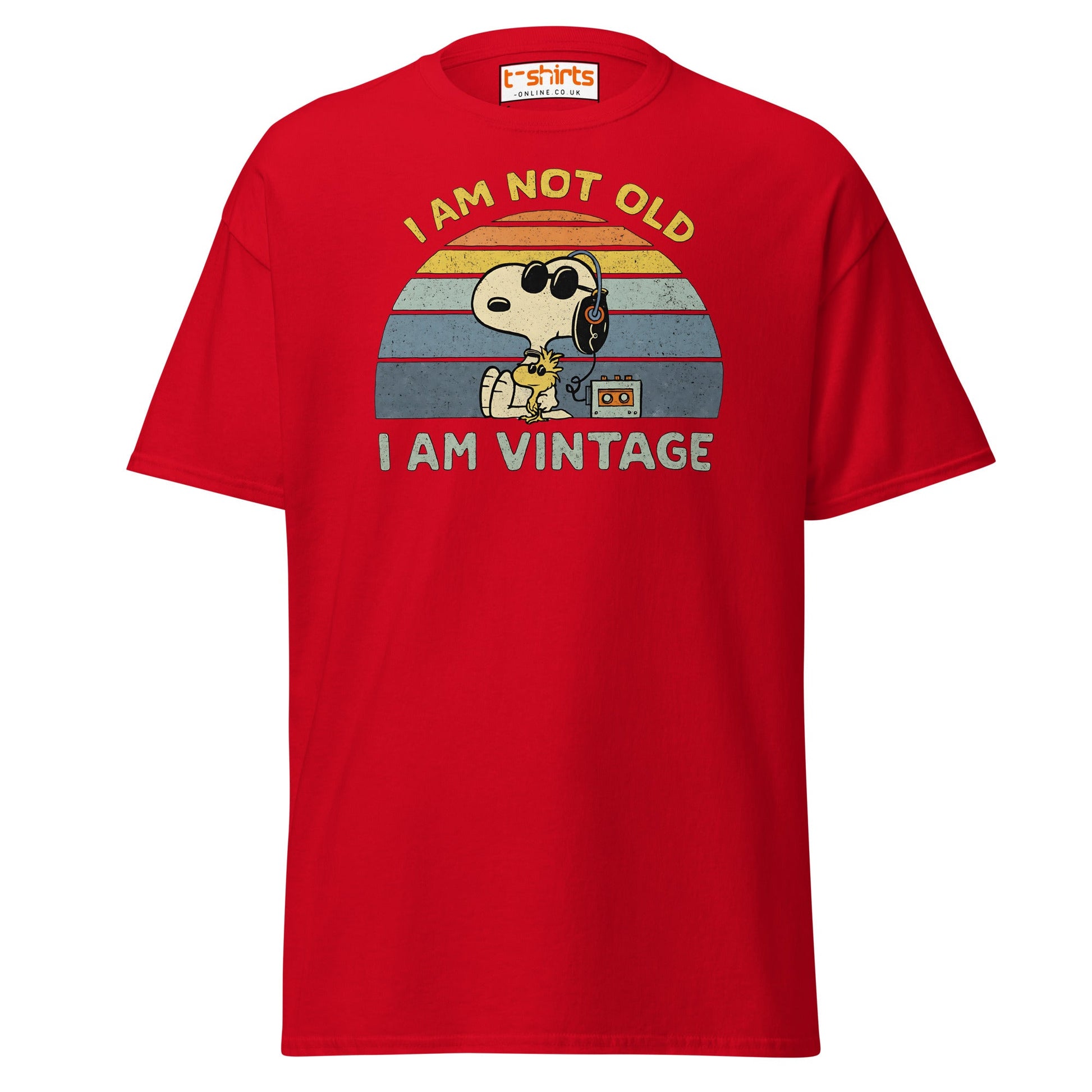 I Am Not Old I Am Vintage T-Shirt – Retro Funny Tee - Red - T-Shirts Online