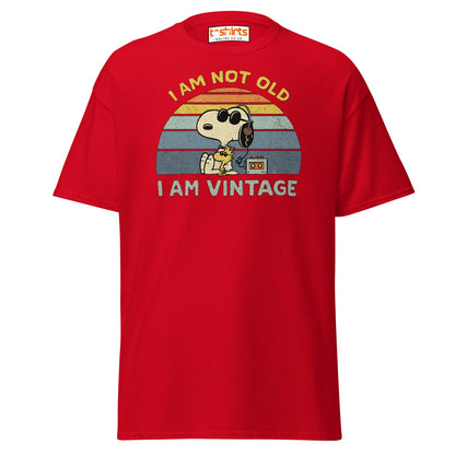 I Am Not Old I Am Vintage T-Shirt – Retro Funny Tee - Red - T-Shirts Online
