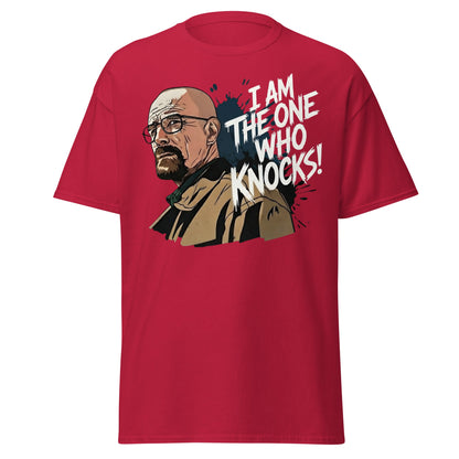 I Am The One Who Knocks T-Shirt - Bold Quote Graphic Tee - Cardinal - T-Shirts Online