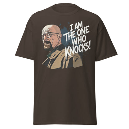 I Am The One Who Knocks T-Shirt - Bold Quote Graphic Tee - Dark Chocolate - T-Shirts Online