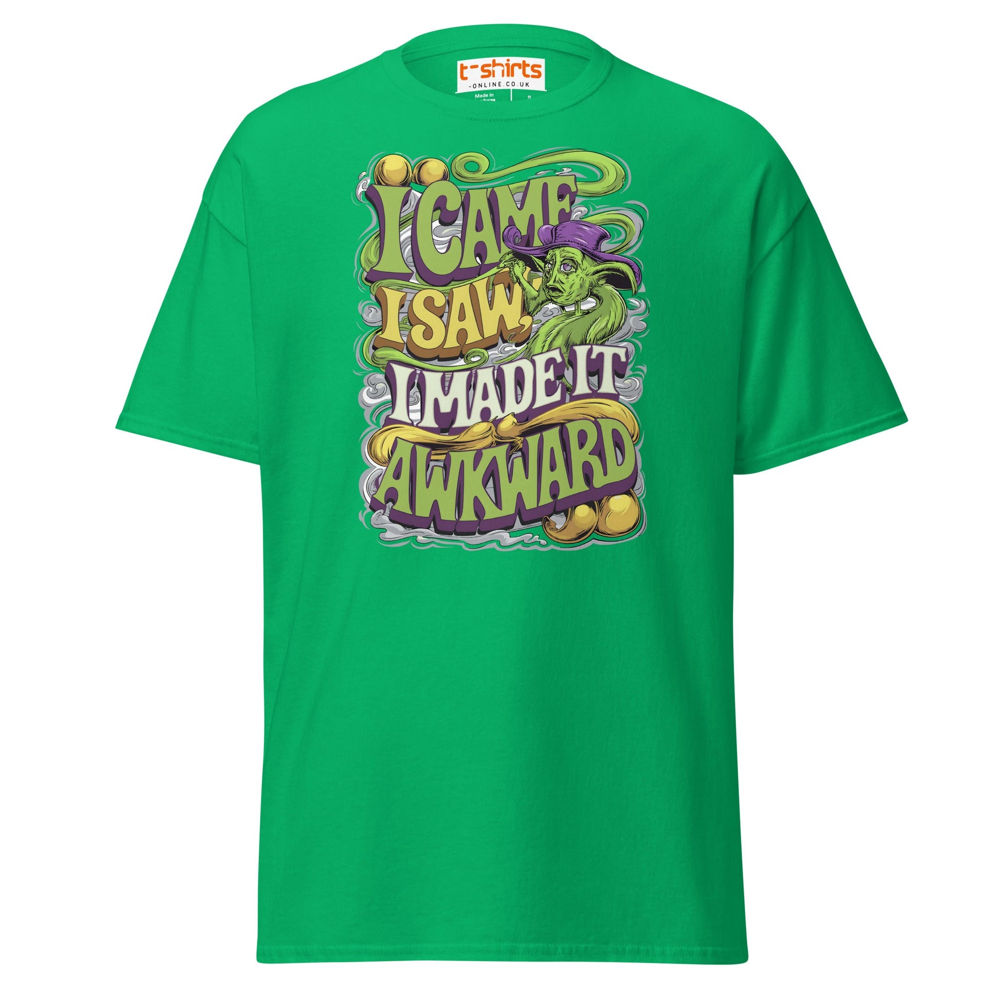 I Came I Saw I Made It Awkward Funny T-Shirt - Irish Green - T-Shirts Online