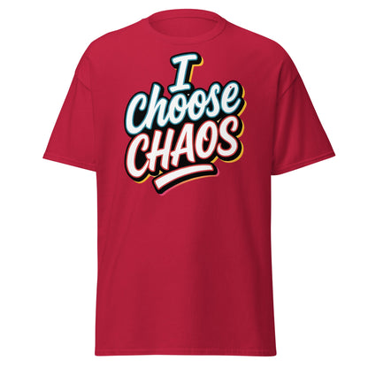 I Choose Chaos T-Shirt – Bold Graffiti Statement Tee - Cardinal - T-Shirts Online