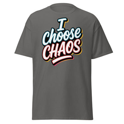 I Choose Chaos T-Shirt – Bold Graffiti Statement Tee - Charcoal - T-Shirts Online