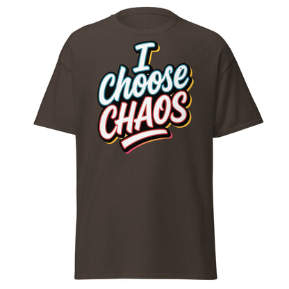 I Choose Chaos T-Shirt – Bold Graffiti Statement Tee - Dark Chocolate - T-Shirts Online