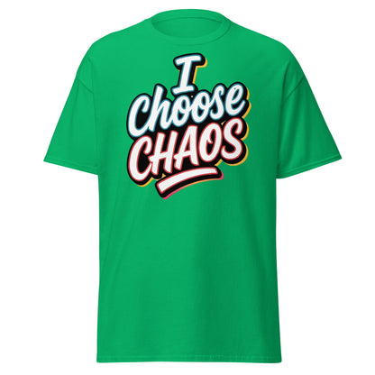 I Choose Chaos T-Shirt – Bold Graffiti Statement Tee - Irish Green - T-Shirts Online