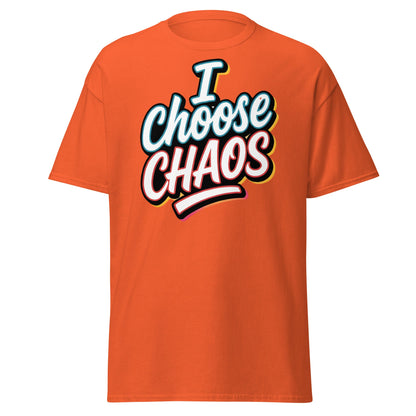 I Choose Chaos T-Shirt – Bold Graffiti Statement Tee - Orange - T-Shirts Online