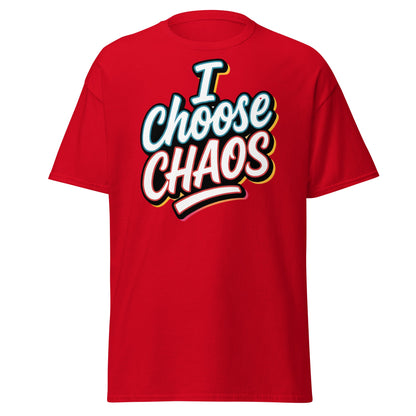 I Choose Chaos T-Shirt – Bold Graffiti Statement Tee - Red - T-Shirts Online