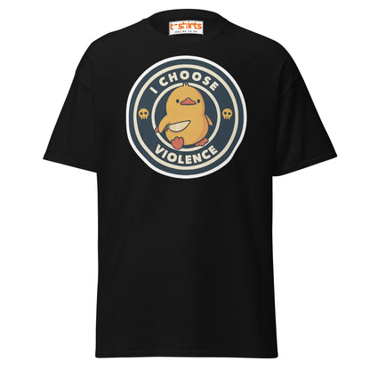 I Choose Violence Funny Duck T-Shirt - Black - T-Shirts Online