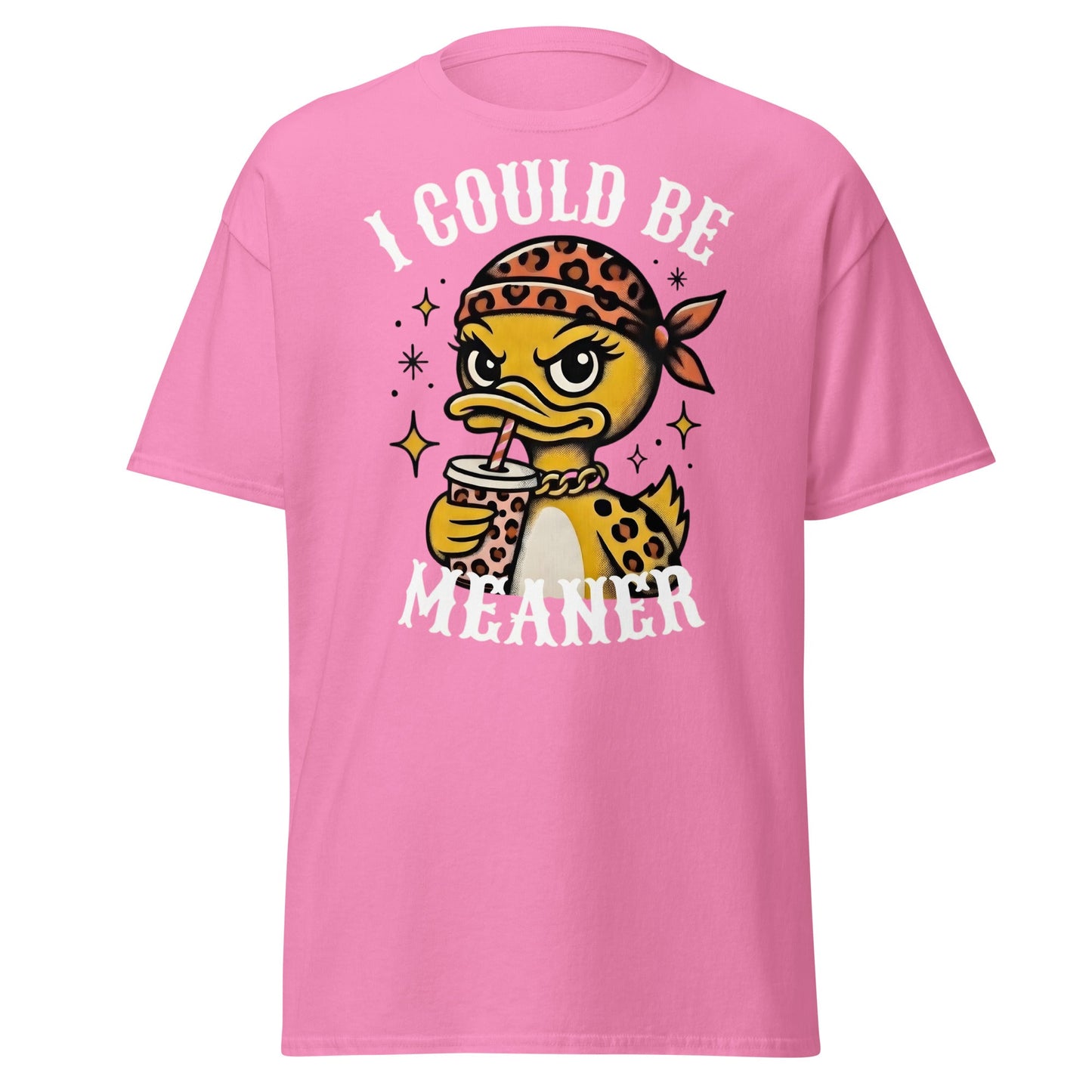 I Could Be Meaner Duck T-Shirt - Sassy Leopard Print Tee - Azalea - T-Shirts Online