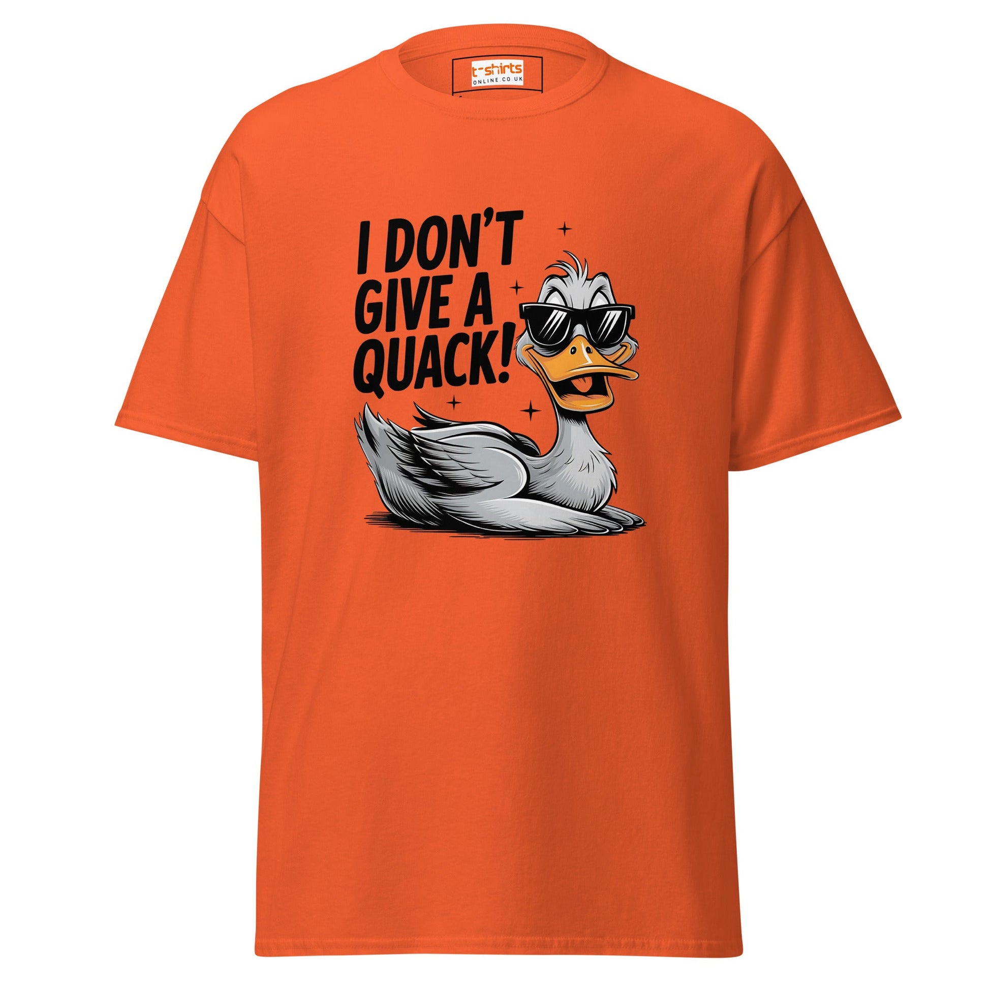 I Don't Give a Quack | Duck T-Shirt - Orange - T-Shirts Online