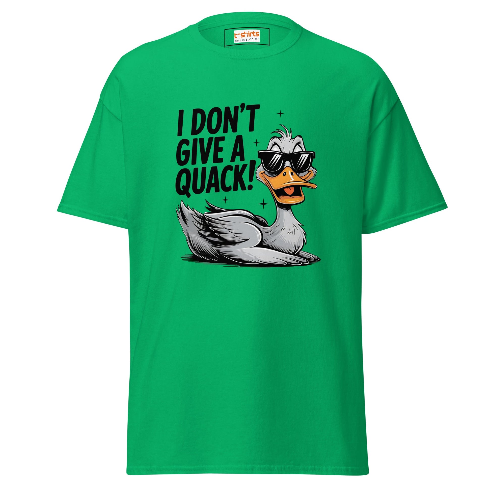 I Don't Give a Quack | Duck T-Shirt - Irish Green - T-Shirts Online