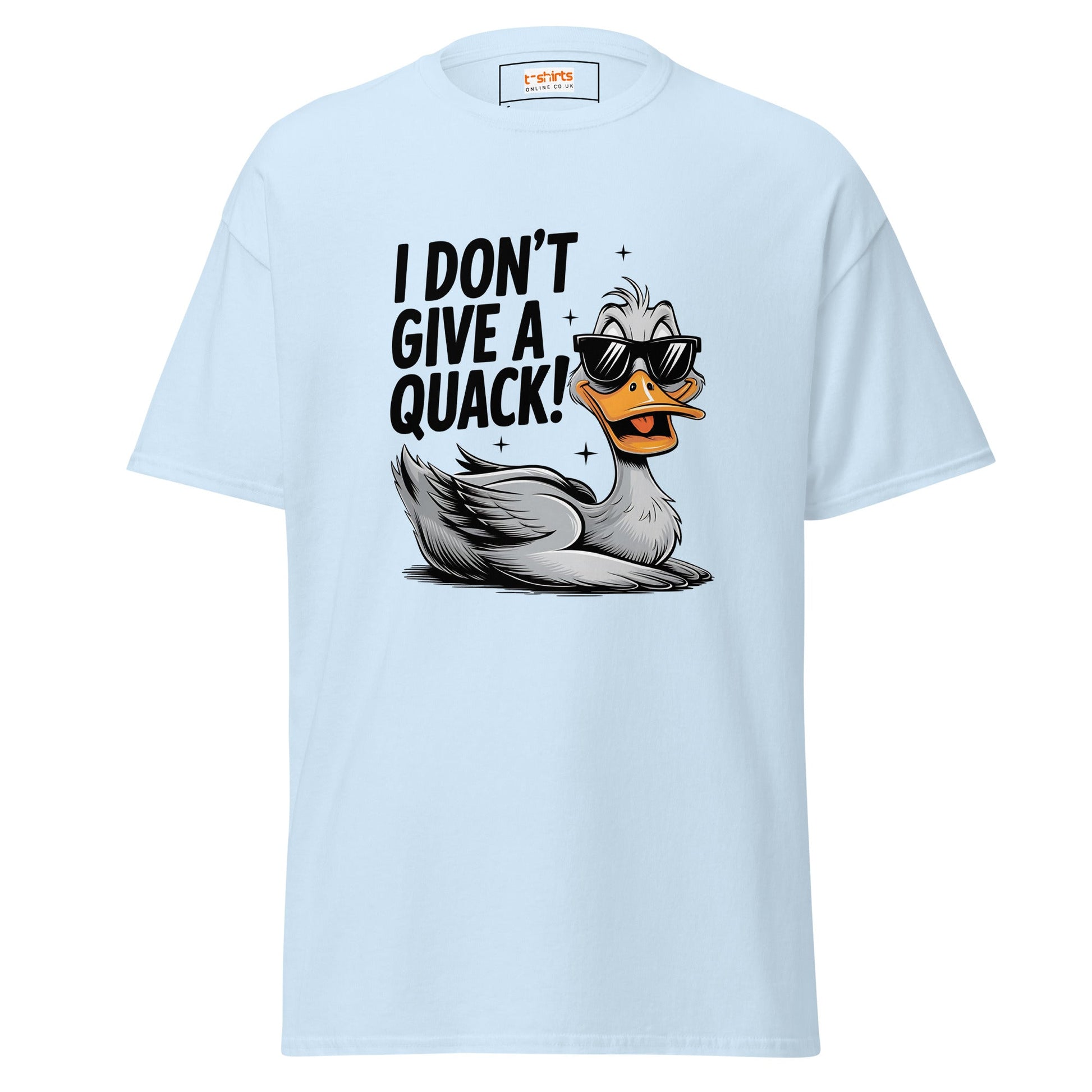 I Don't Give a Quack | Duck T-Shirt - Light Blue - T-Shirts Online