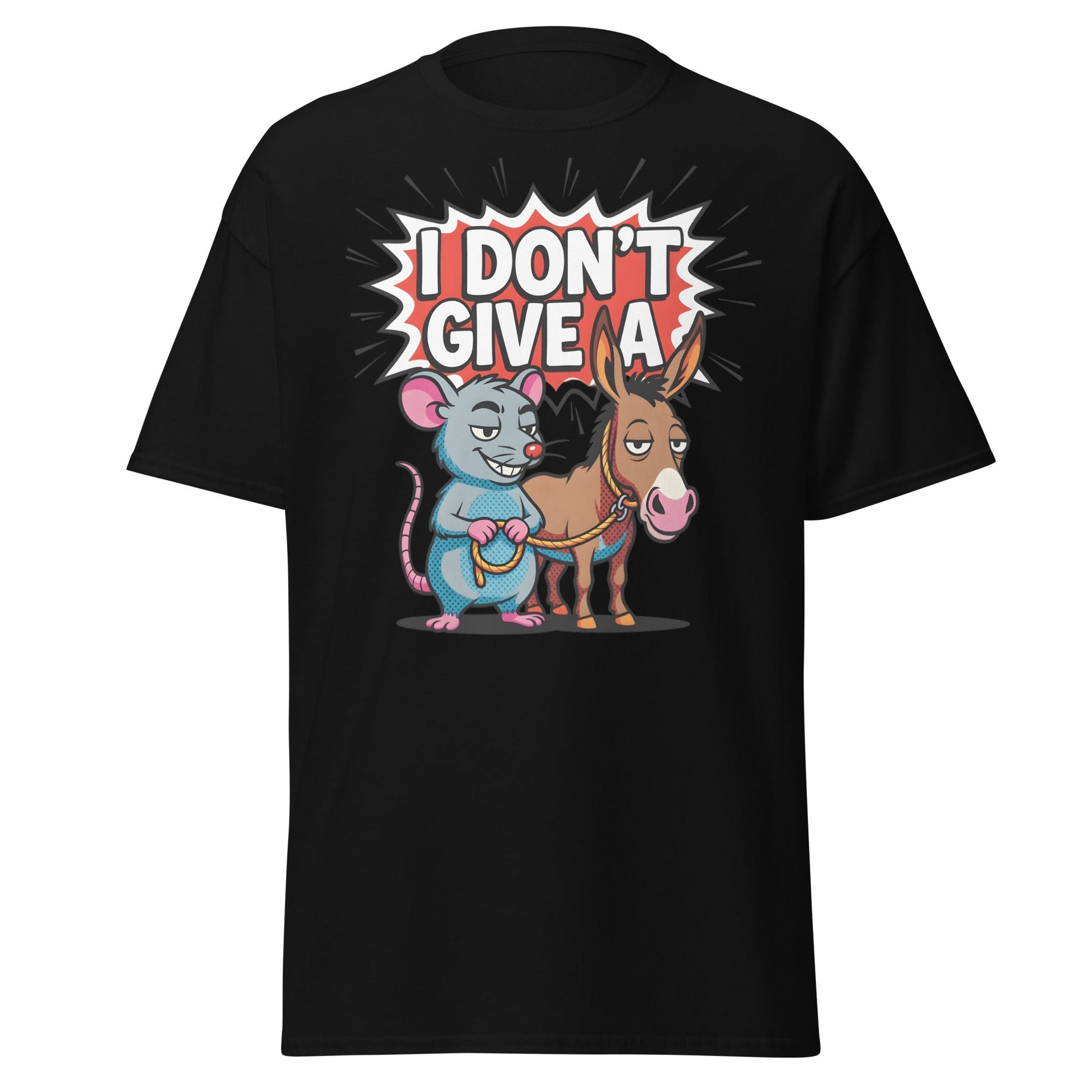 I Don’t Give a Rat’s Ass T-Shirt - Black - T-Shirts Online