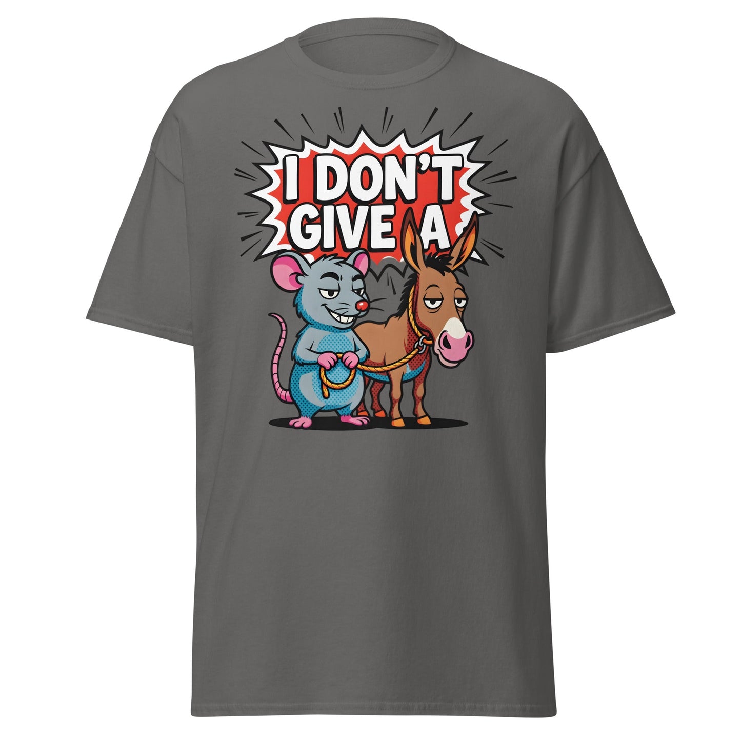 I Don’t Give a Rat’s Ass T-Shirt - Charcoal - T-Shirts Online