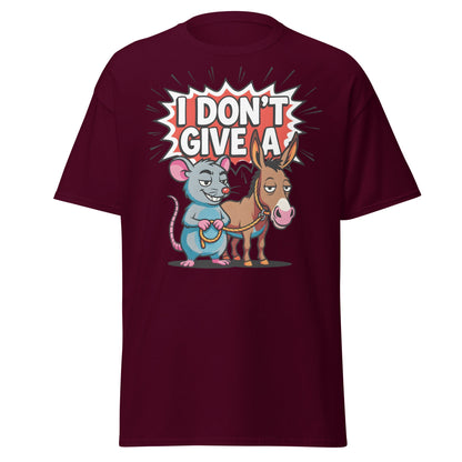 I Don’t Give a Rat’s Ass T-Shirt - Maroon - T-Shirts Online