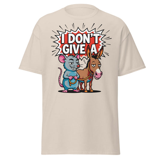 I Don’t Give a Rat’s Ass T-Shirt - Natural - T-Shirts Online