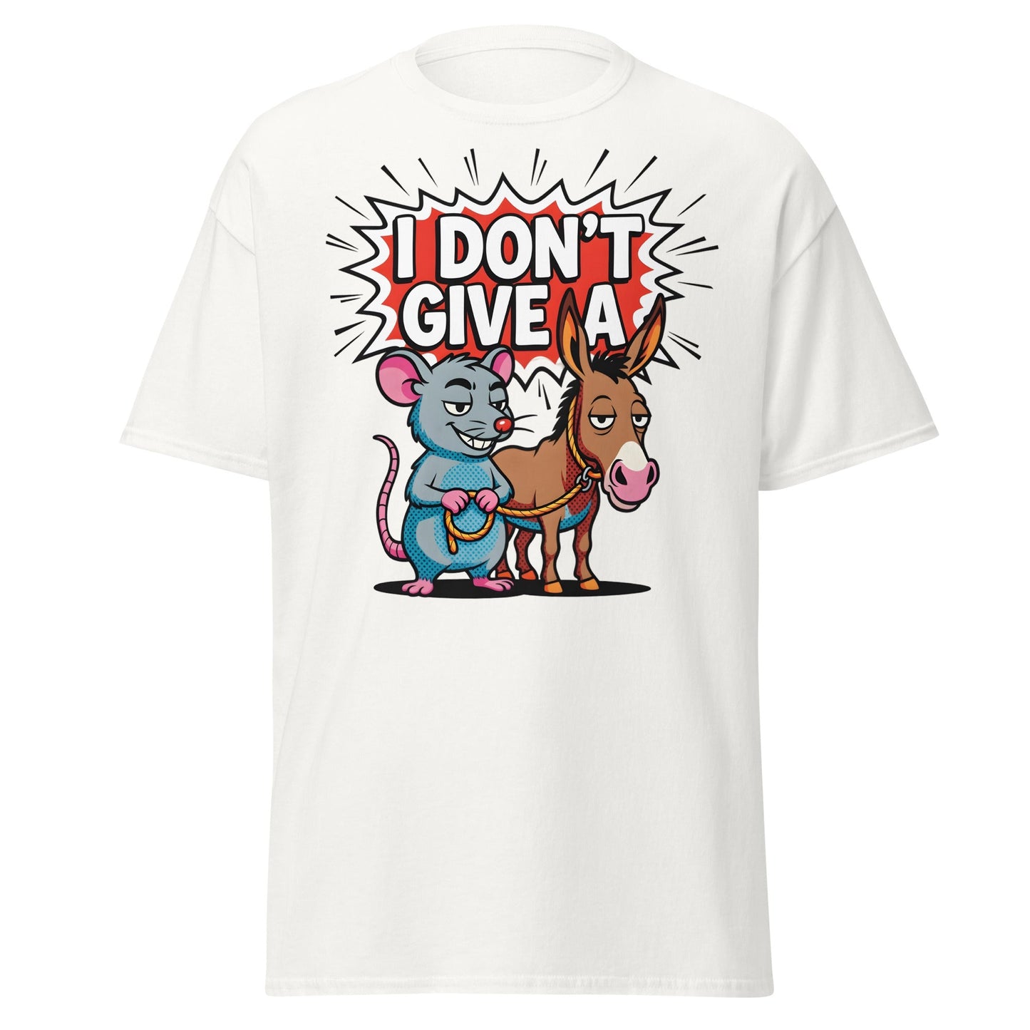 I Don’t Give a Rat’s Ass T-Shirt - White - T-Shirts Online