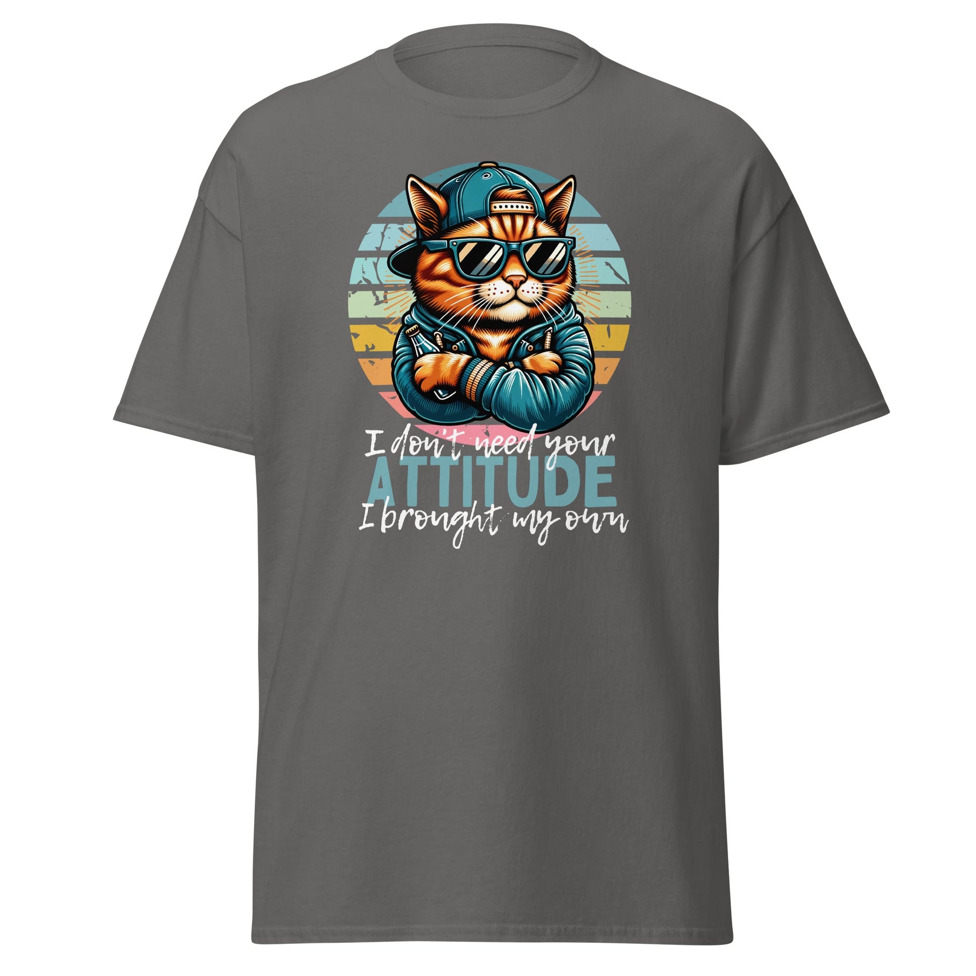 I Don't Need Your Attitude! | Cat T-Shirt - Charcoal - T-Shirts Online