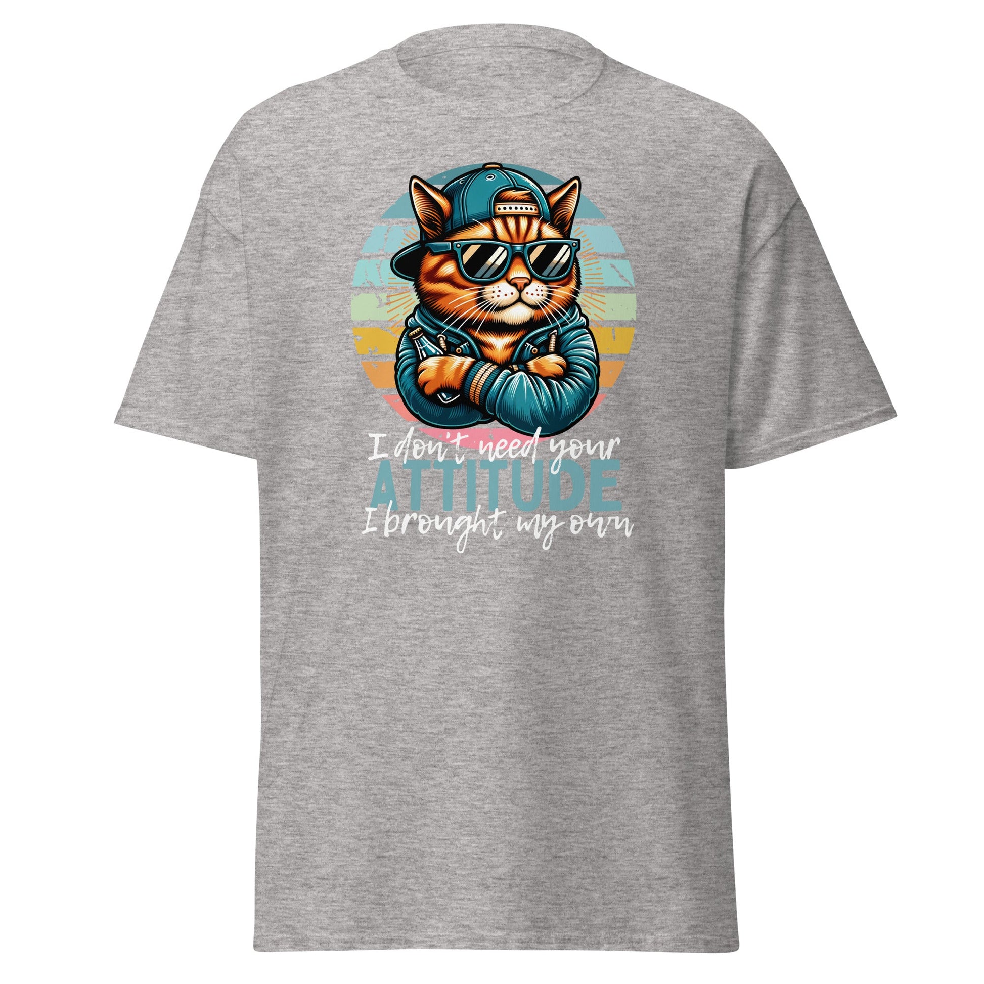 I Don't Need Your Attitude! | Cat T-Shirt - Sport Grey - T-Shirts Online