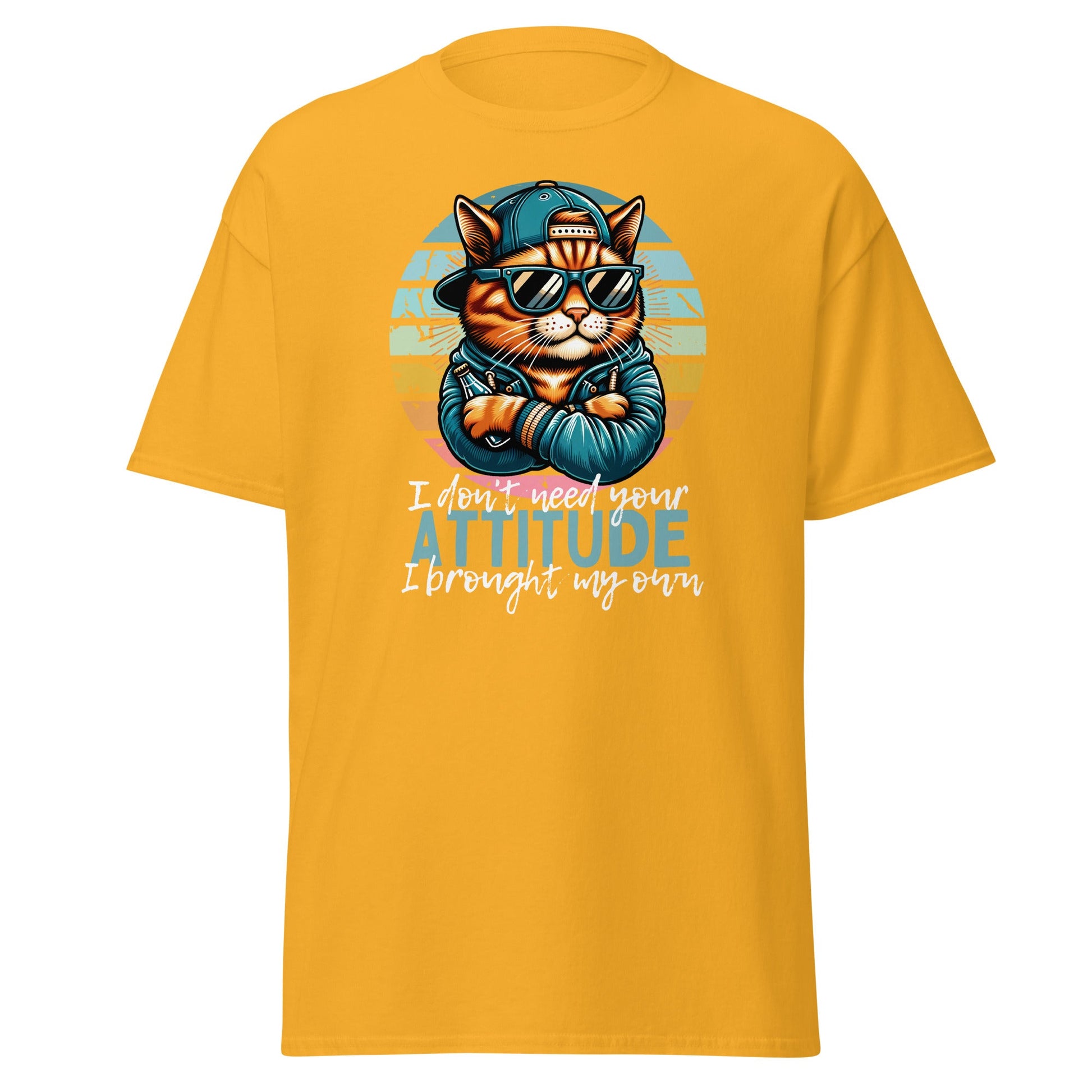 I Don't Need Your Attitude! | Cat T-Shirt - Gold - T-Shirts Online