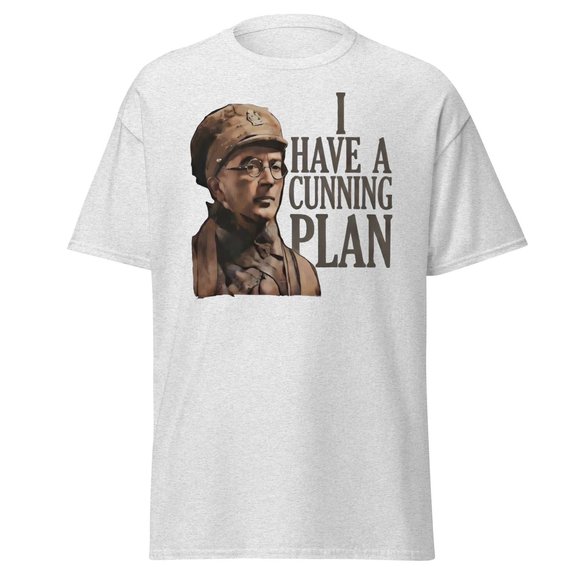 I Have a Cunning Plan T-Shirt - Funny Baldrick Graphic Tee - Ash - T-Shirts Online