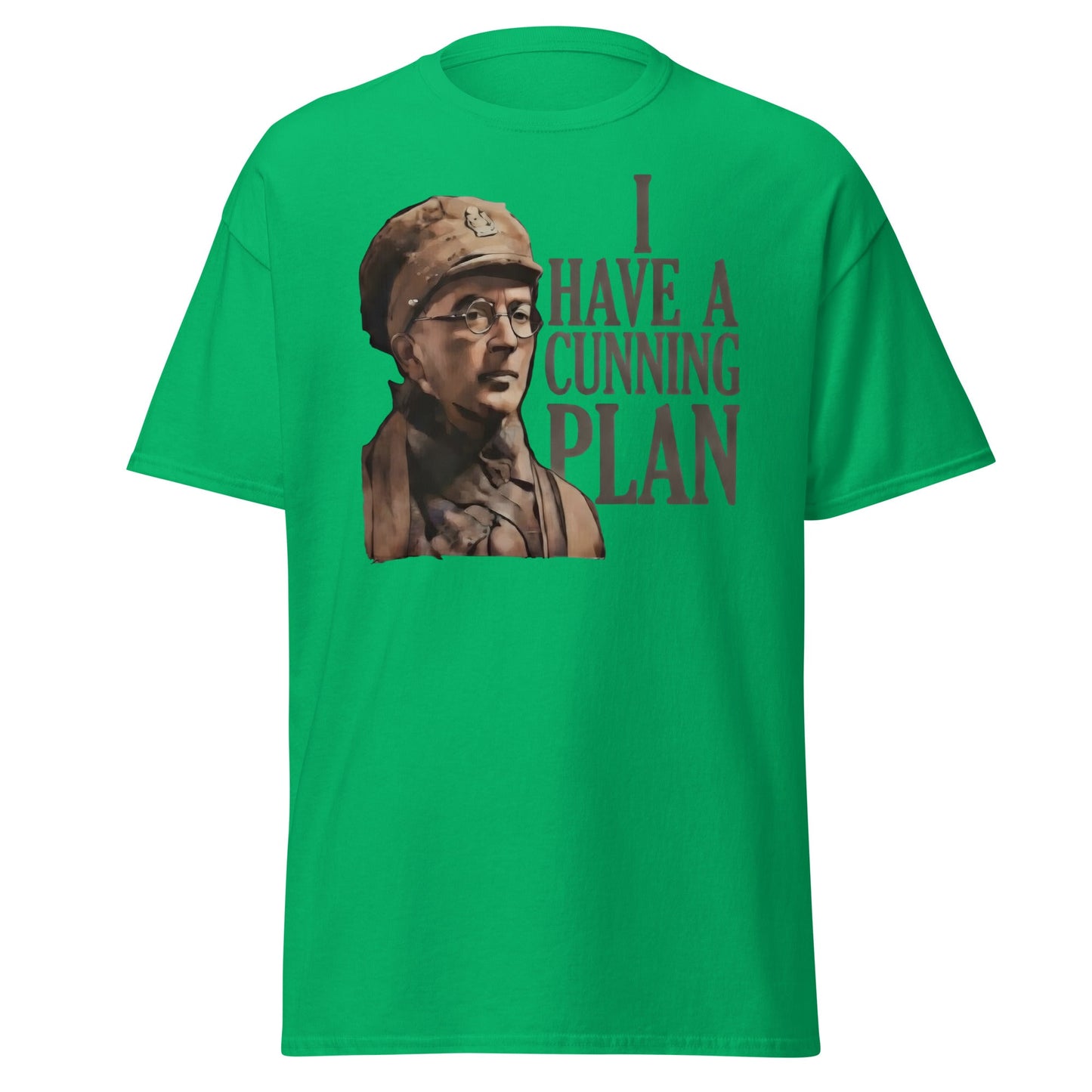 I Have a Cunning Plan T-Shirt - Funny Baldrick Graphic Tee - Irish Green - T-Shirts Online