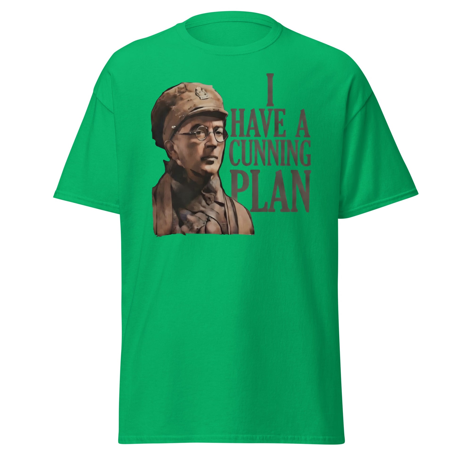 I Have a Cunning Plan T-Shirt - Funny Baldrick Graphic Tee - Irish Green - T-Shirts Online