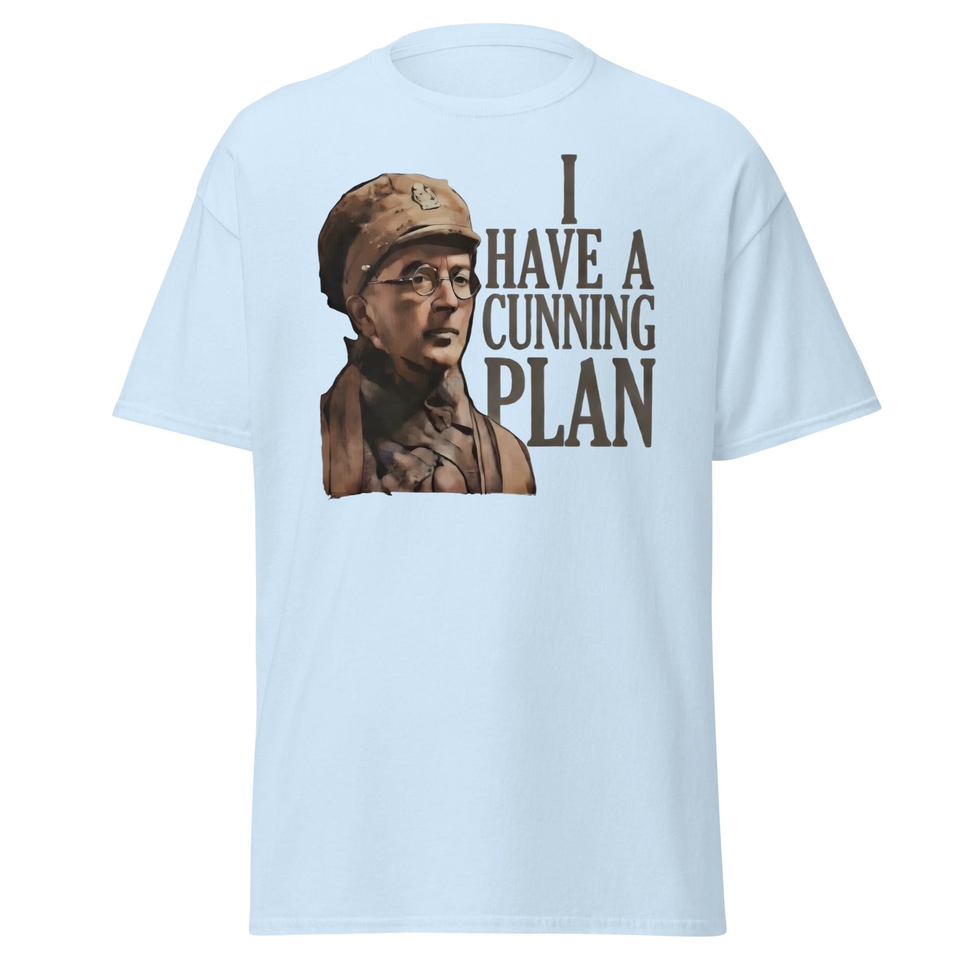 I Have a Cunning Plan T-Shirt - Funny Baldrick Graphic Tee - Light Blue - T-Shirts Online