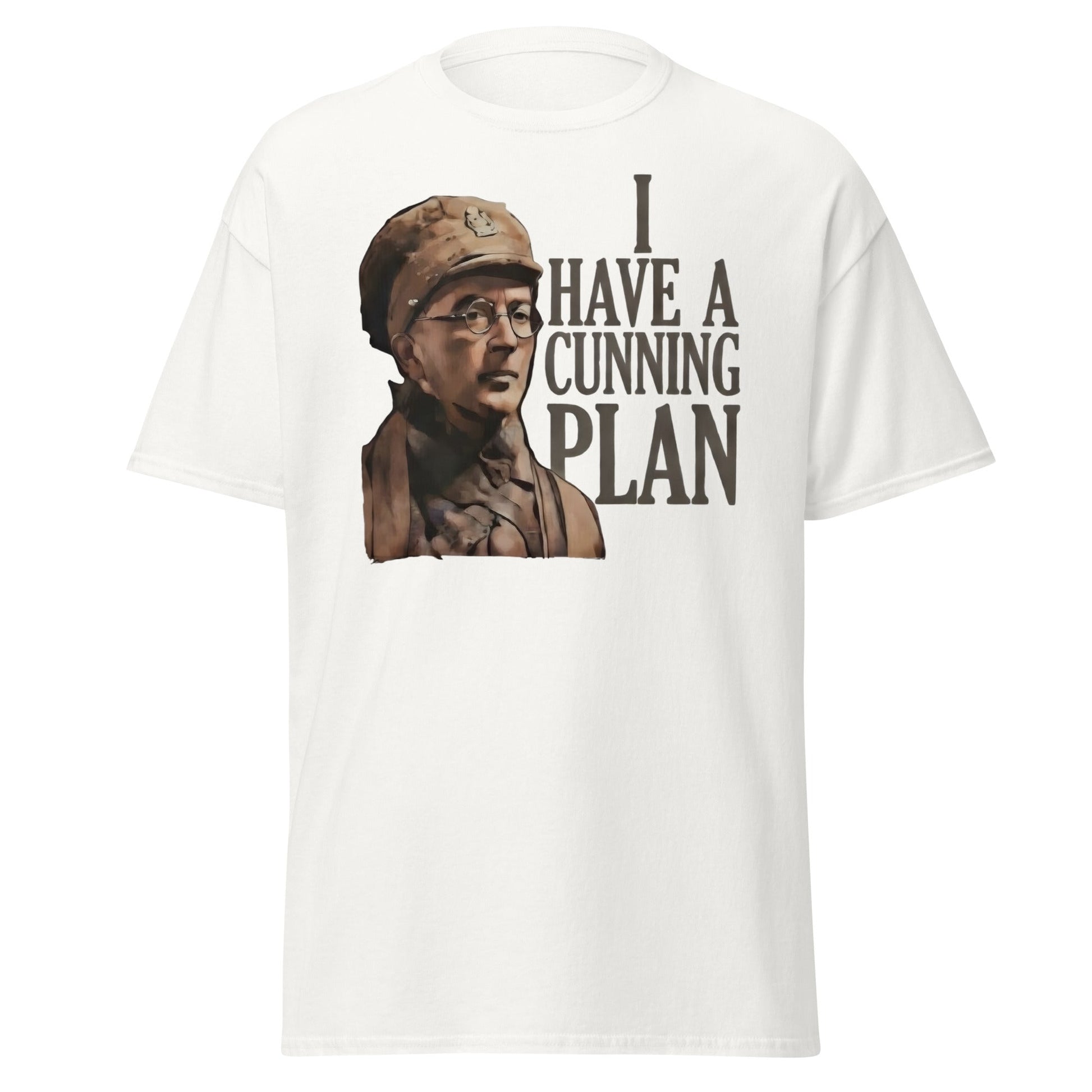 I Have a Cunning Plan T-Shirt - Funny Baldrick Graphic Tee - White - T-Shirts Online