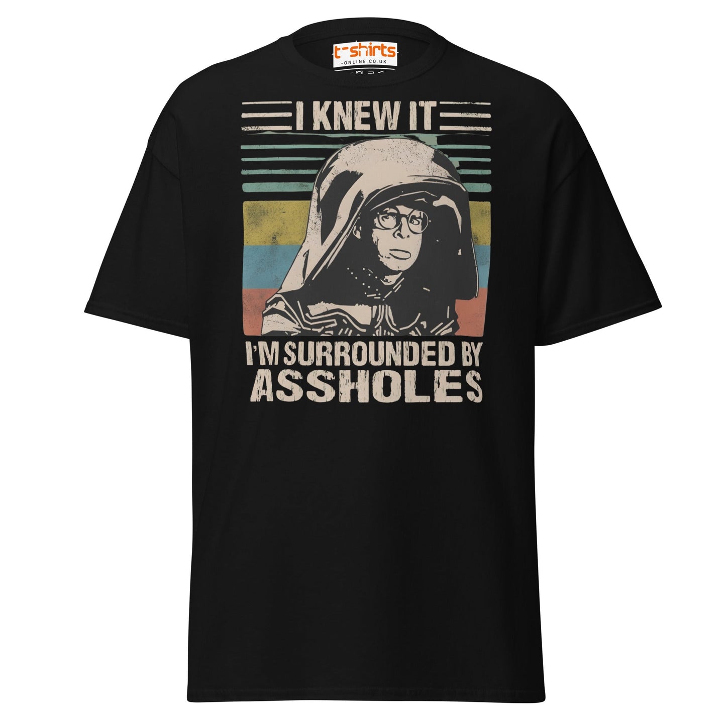 I Knew It Funny Retro Space Helmet Parody T-Shirt - Black - T-Shirts Online