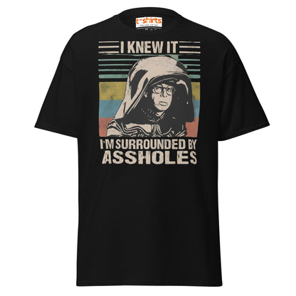 I Knew It Funny Retro Space Helmet Parody T-Shirt - Black - T-Shirts Online