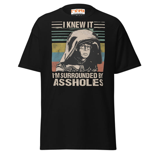 I Knew It Funny Retro Space Helmet Parody T-Shirt - Black - T-Shirts Online