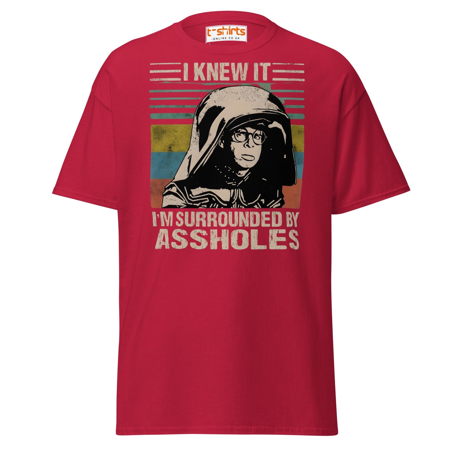 I Knew It Funny Retro Space Helmet Parody T-Shirt - Cardinal - T-Shirts Online